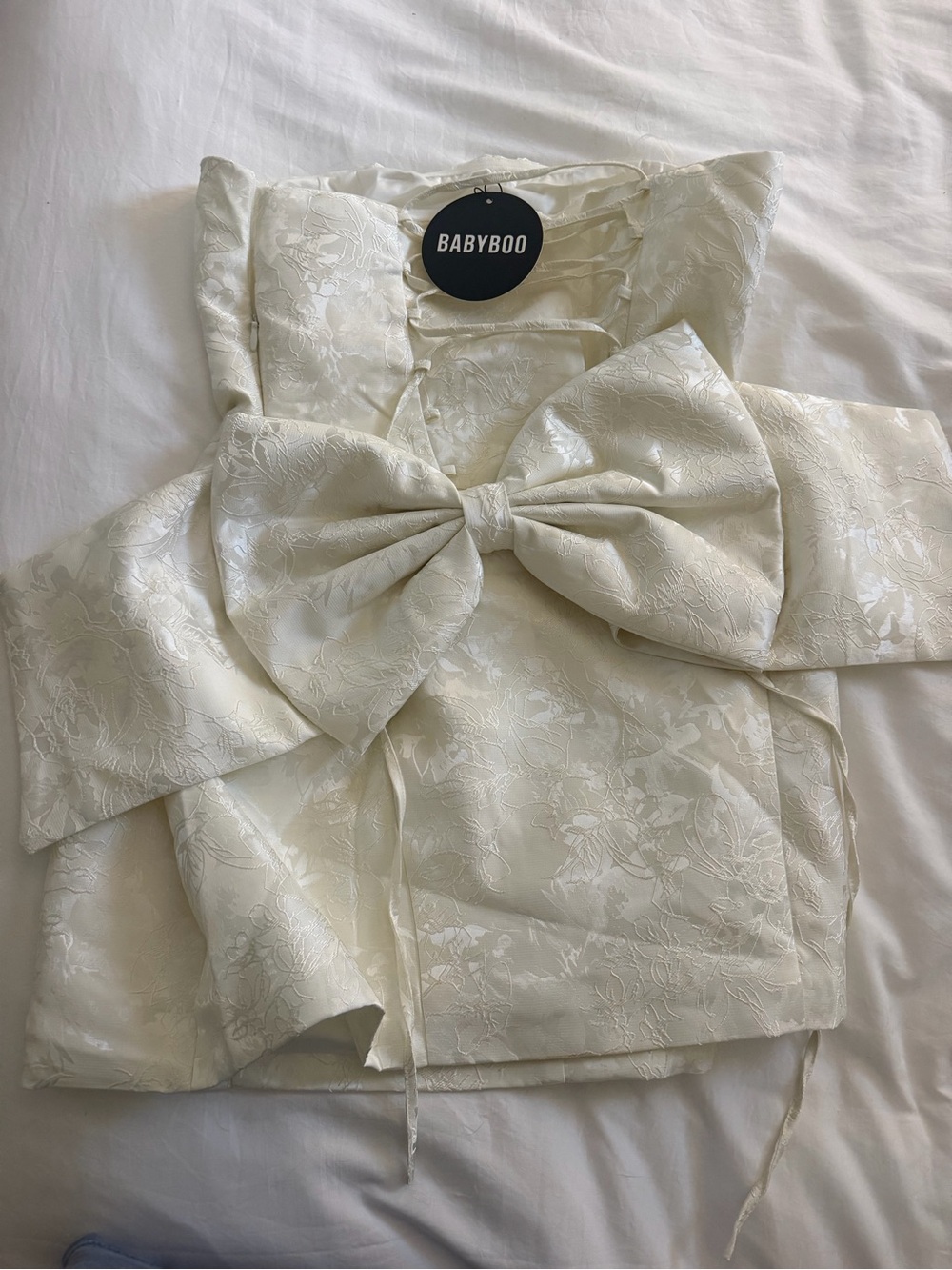 Bridal BABYBOO Cream Floral Bow Dress | Elenora Dress